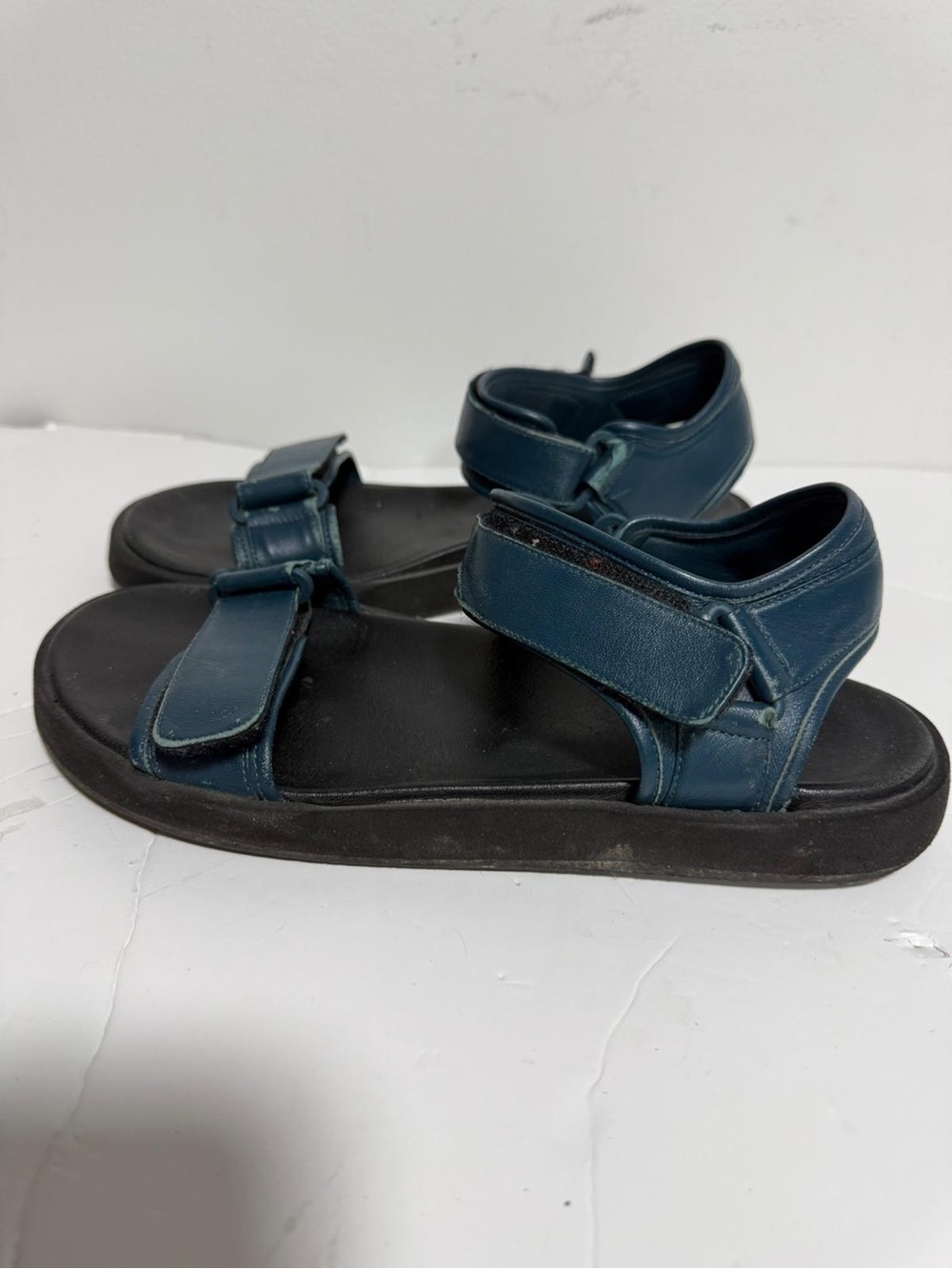 The Row Hook-And-Loop Flat Sandals Eggshell Nappa Leather EU 39.5 - Picture 2 of 13